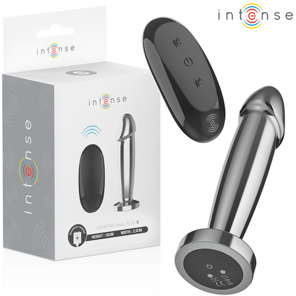 INTENSE - ANAL PLUG 10 VIBRATIONS METAL DILDO WITH REMOTE CONTROL S