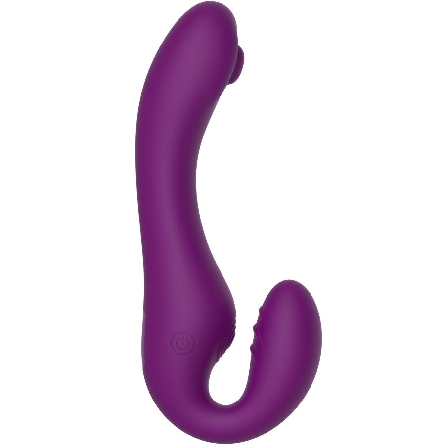 XOCOON - 2 IN 1 STRAPLESS STRAP-ON VIBRATOR WITH REMOTE CONTROL PURPLE