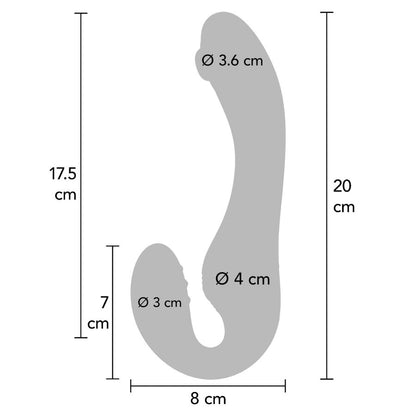 XOCOON - 2 IN 1 STRAPLESS STRAP-ON VIBRATOR WITH REMOTE CONTROL PURPLE