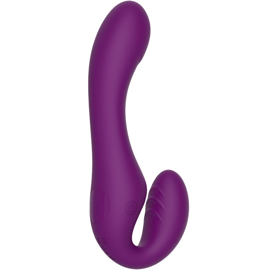 XOCOON - 2 IN 1 STRAPLESS STRAP-ON VIBRATOR WITH REMOTE CONTROL PURPLE