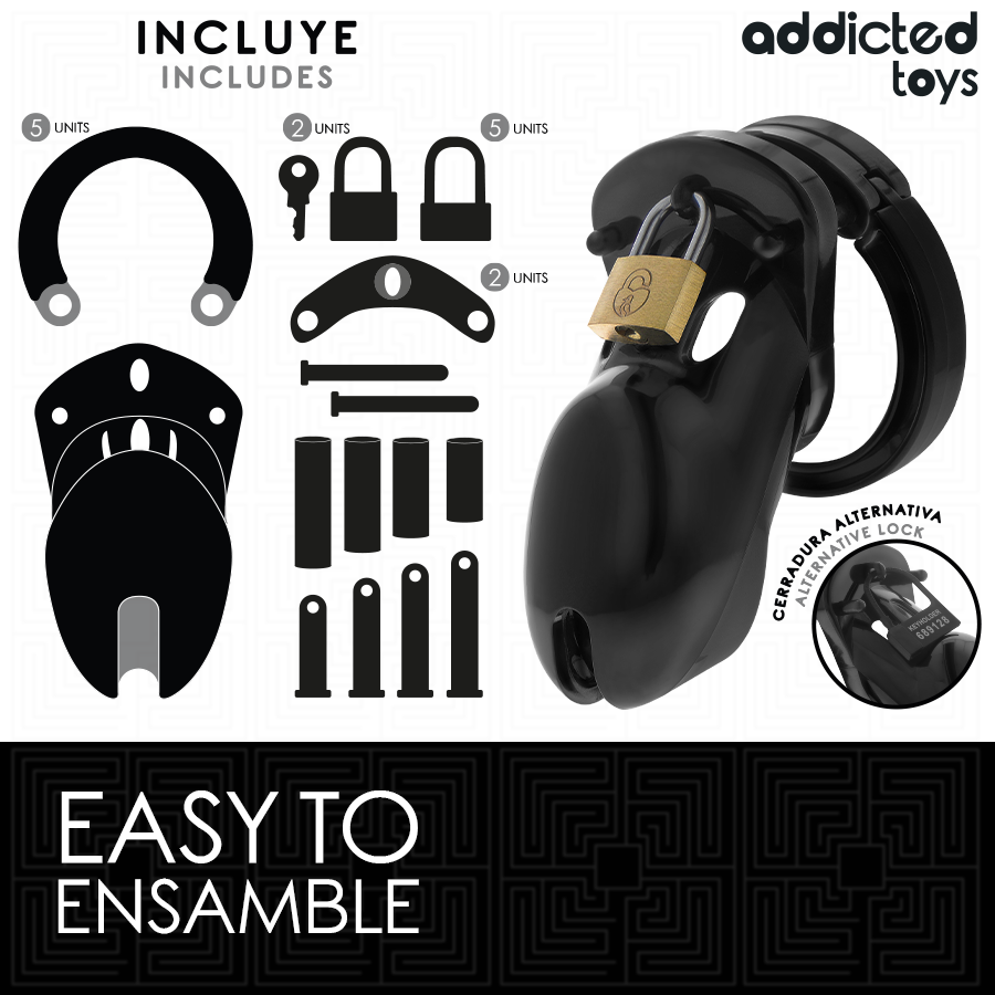 ADDICTED TOYS LOCKED - VAULT INTERDITE CAGE DE PÉNIS 10 CM