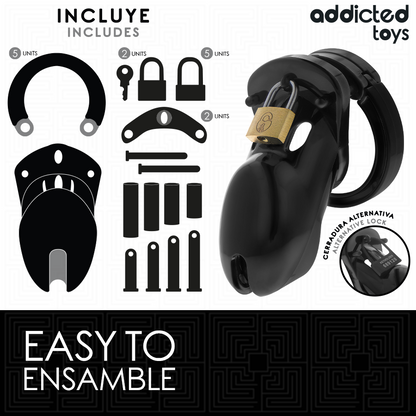ADDICTED TOYS LOCKED - VAULT INTERDITE CAGE DE PÉNIS 10 CM