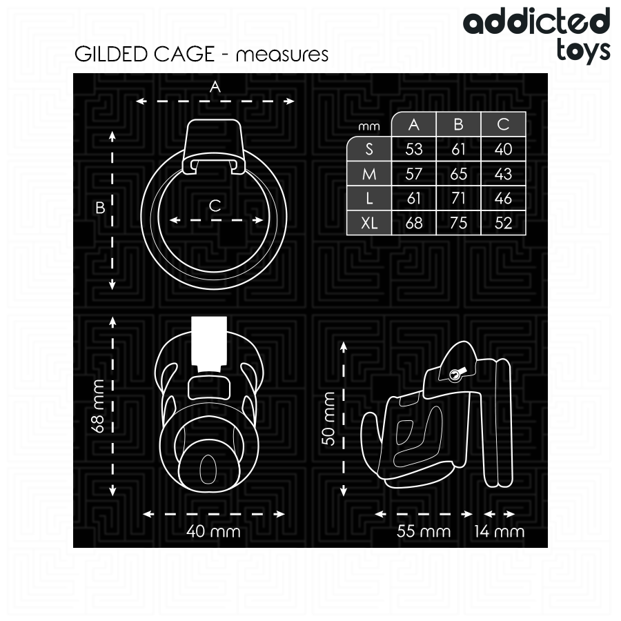 ADDICTED TOYS LOCKED - JAULA DE SILICONA PARA PENE GILDEN CAGE 8.5 CM