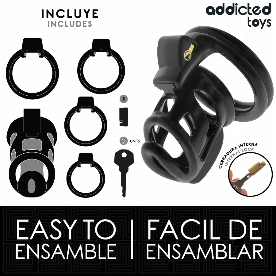 ADDICTED TOYS LOCKED - JAULA DE SILICONA PARA PENE GILDEN CAGE 8.5 CM