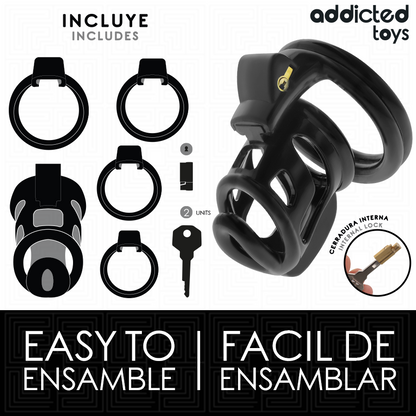 ADDICTED TOYS LOCKED - JAULA DE SILICONA PARA PENE GILDEN CAGE 8.5 CM