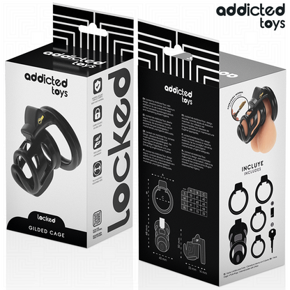 ADDICTED TOYS LOCKED - JAULA DE SILICONA PARA PENE GILDEN CAGE 8.5 CM
