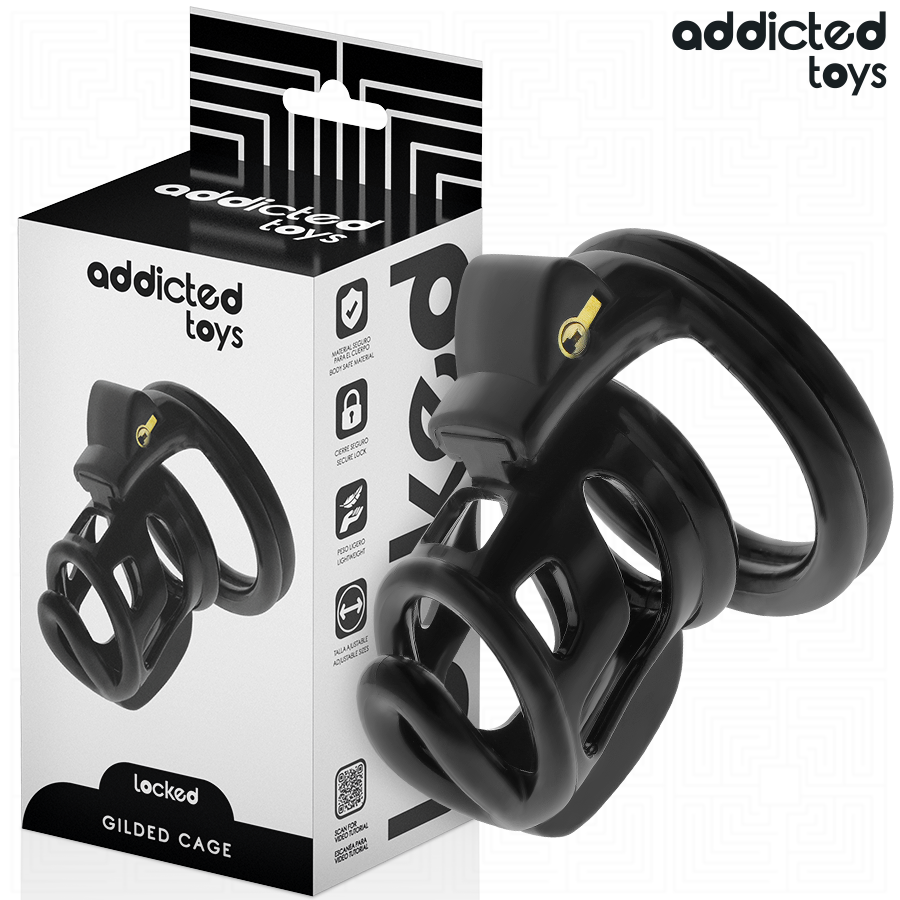 ADDICTED TOYS LOCKED - JAULA DE SILICONA PARA PENE GILDEN CAGE 8.5 CM