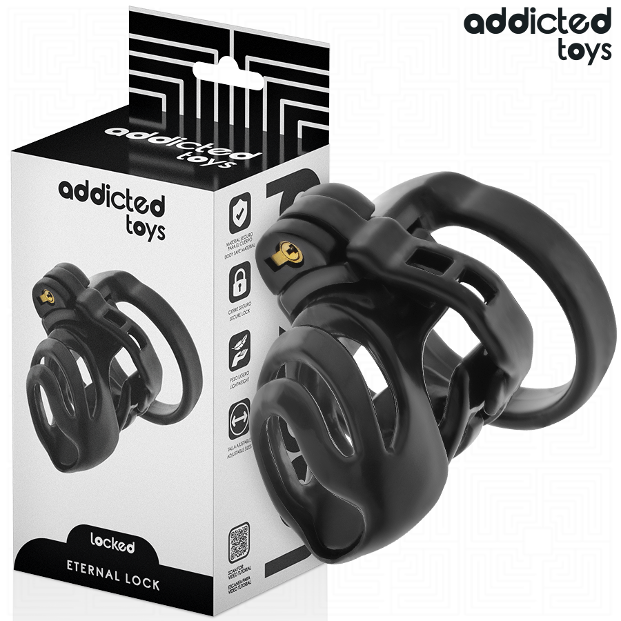 ADDICTED TOYS LOCKED - JAULA DE PENE ETERNAL LOCK 9 CM