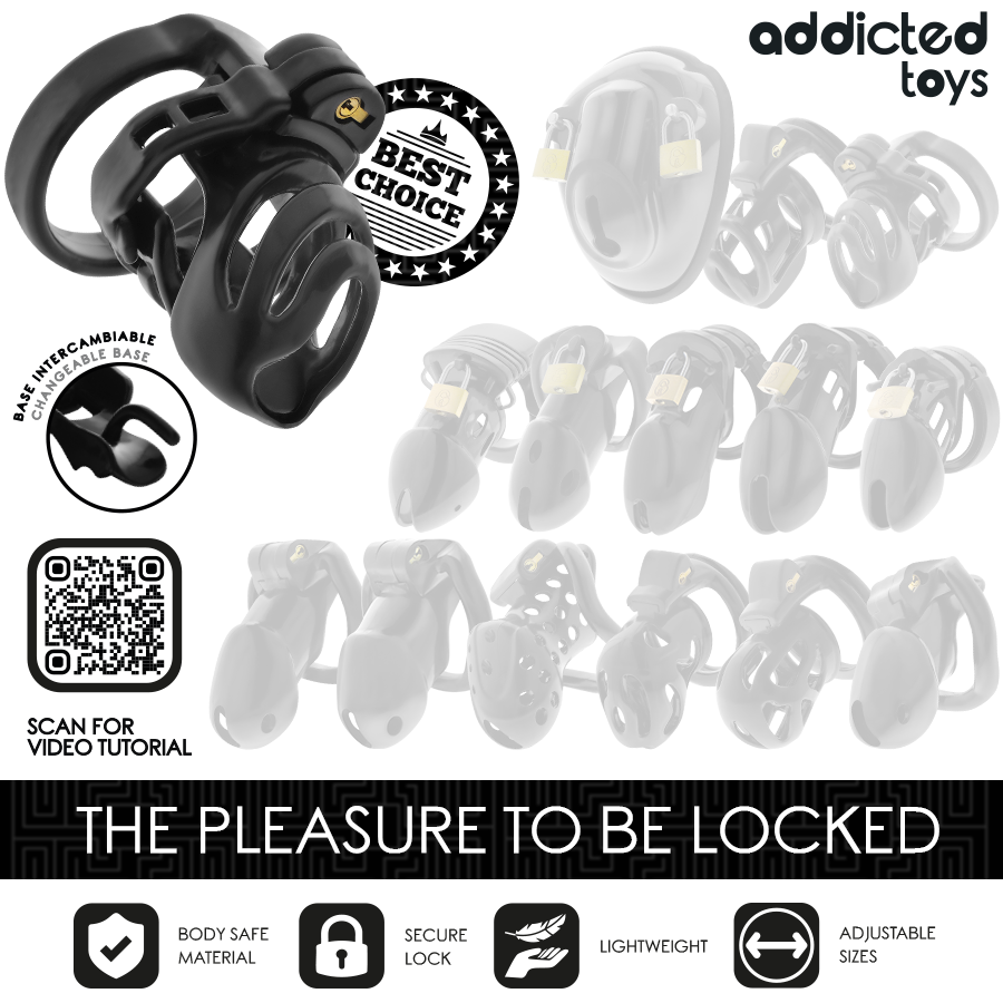 ADDICTED TOYS LOCKED - JAULA DE PENE ETERNAL LOCK 9 CM