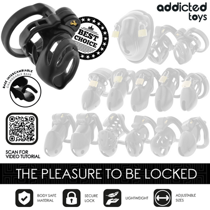 ADDICTED TOYS LOCKED - JAULA DE PENE ETERNAL LOCK 9 CM
