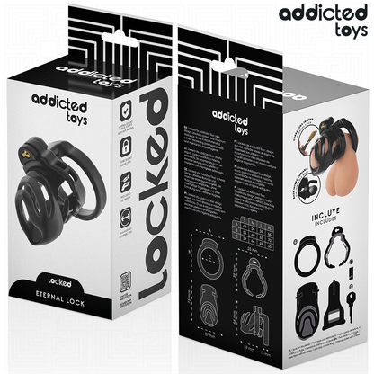 ADDICTED TOYS LOCKED - JAULA DE PENE ETERNAL LOCK 9 CM