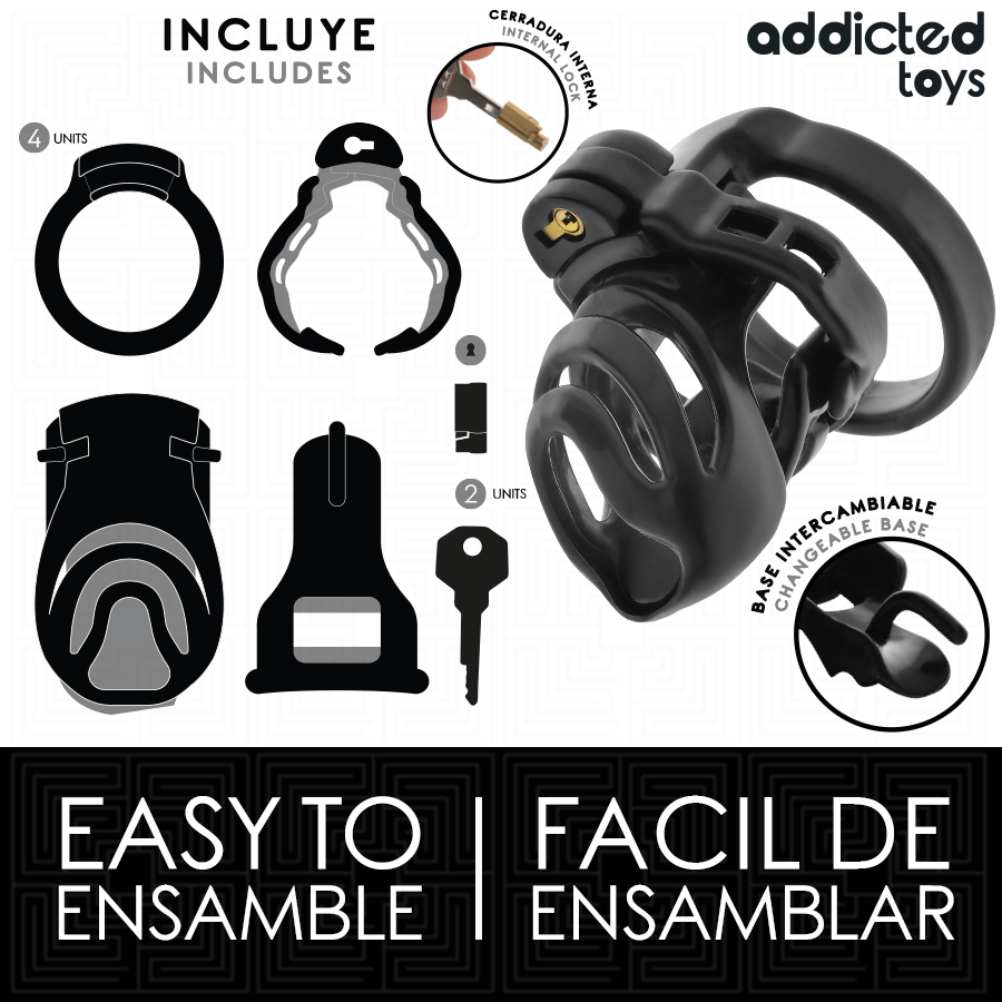ADDICTED TOYS LOCKED - JAULA DE PENE ETERNAL LOCK 9 CM