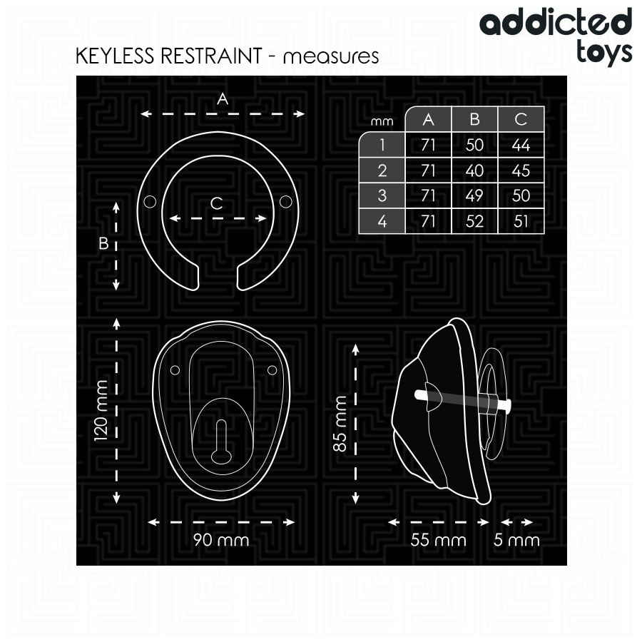 JUGUETE DE BLOQUEO ADDICTED TOYS - JAULA PENEANA CON RETENCIÓN SIN LLAVE 11.5 CM