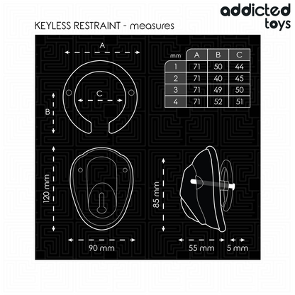 JUGUETE DE BLOQUEO ADDICTED TOYS - JAULA PENEANA CON RETENCIÓN SIN LLAVE 11.5 CM