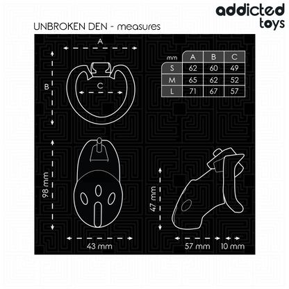 ADDICTED TOYS LOCKED - JAULA PARA PENE UNBROKEN DEN 9.8 CM