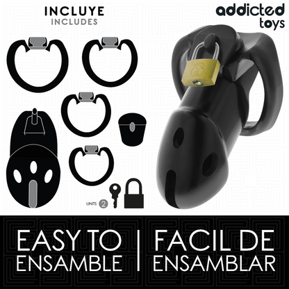 ADDICTED TOYS LOCKED - JAULA PARA PENE UNBROKEN DEN 9.8 CM