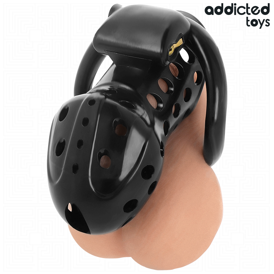 ADDICTED TOYS LOCKED - CHAINED HOLLOW PENIS CAGE 10.5 CM
