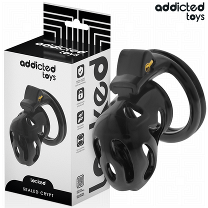 ADDICTED TOYS LOCKED - CAGE À PÉNIS SCÉLLÉE CRYPT 8 CM