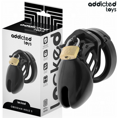 ADDICTED TOYS LOCKED - CAGE DE PÉNIS OBSIDIAN HOLD TAILLE S