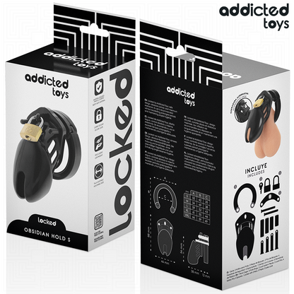 ADDICTED TOYS LOCKED - CAGE DE PÉNIS OBSIDIAN HOLD TAILLE S