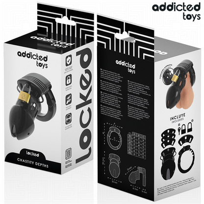 ADDICTED TOYS LOCKED - CAGE DE CHASTETÉ PROFONDEUR PÉNIS 7,5 CM