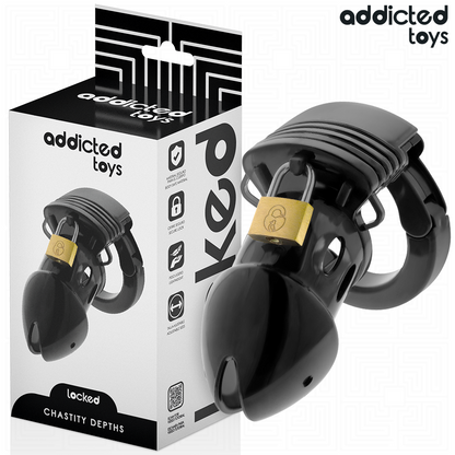ADDICTED TOYS LOCKED - CAGE DE CHASTETÉ PROFONDEUR PÉNIS 7,5 CM