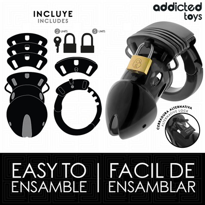 ADDICTED TOYS LOCKED - CAGE DE CHASTETÉ PROFONDEUR PÉNIS 7,5 CM