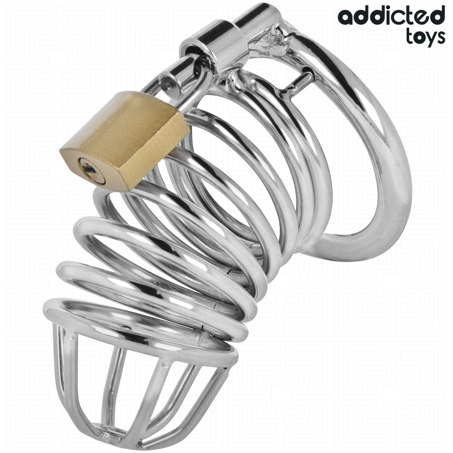 ADDICTED TOYS LOCKED - CAGE À PÉNIS EN MÉTAL CELLULE DE FER 4 CM TAILLE S