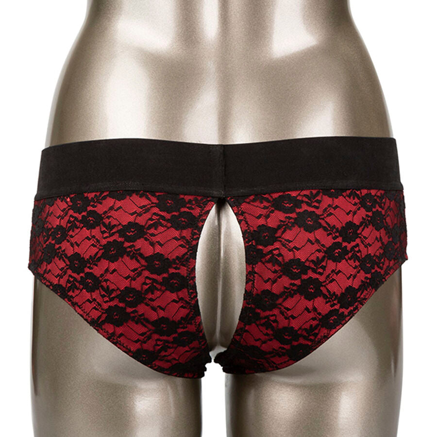 CALEXOTICS - SCANDAL SET OF CROTCHLESS PANTIES WITH DILDO