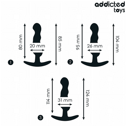 ADDICTED TOYS - SET OF 3 ANAL PLUG SILICONE MODEL 1