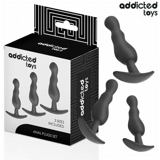 ADDICTED TOYS - LOT DE 3 PLUGS ANALS EN SILICONE MODÈLE 1