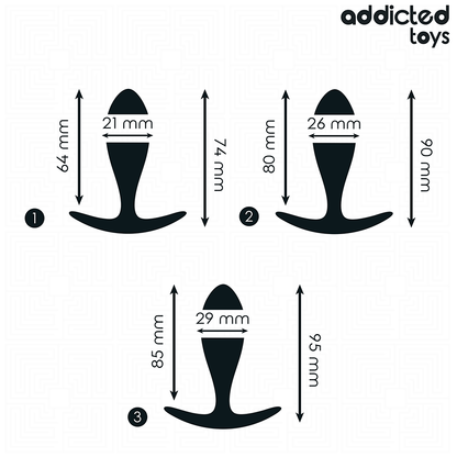 ADDICTED TOYS - SET OF 3 ANAL PLUG SILICONE MODEL 2