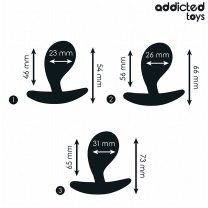 ADDICTED TOYS - SET OF 3 ANAL PLUG SILICONE MODEL 3