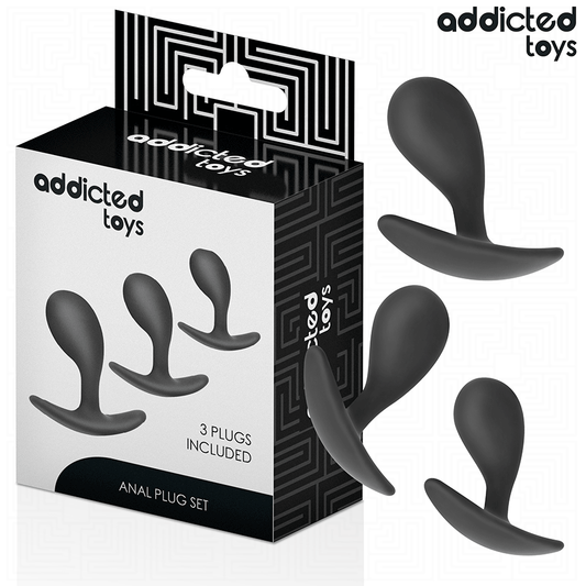 ADDICTED TOYS - SET OF 3 ANAL PLUG SILICONE MODEL 3