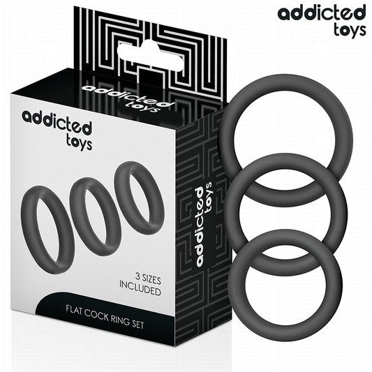 ADDICTED TOYS - LOT D'ANNEAUX PLATS EN SILICONE