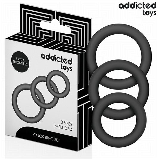 ADDICTED TOYS - ENSEMBLE D'ANNEAUX EN SILICONE MODÈLE 1
