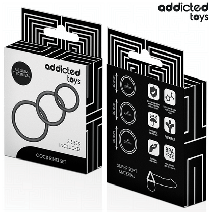 ADDICTED TOYS - SET OF SILICONE RINGS MODEL 2