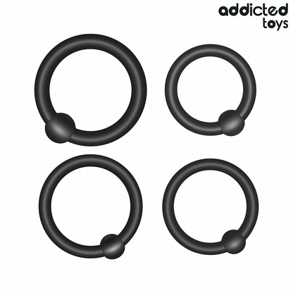ADDICTED TOYS - SET OF PRESSURE SILICONE RINGS