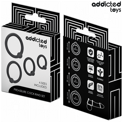 ADDICTED TOYS - SET OF PRESSURE SILICONE RINGS