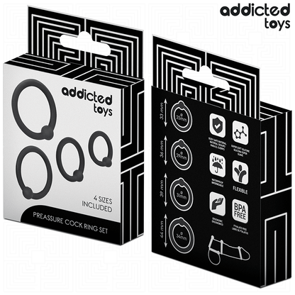 ADDICTED TOYS - SET OF PRESSURE SILICONE RINGS