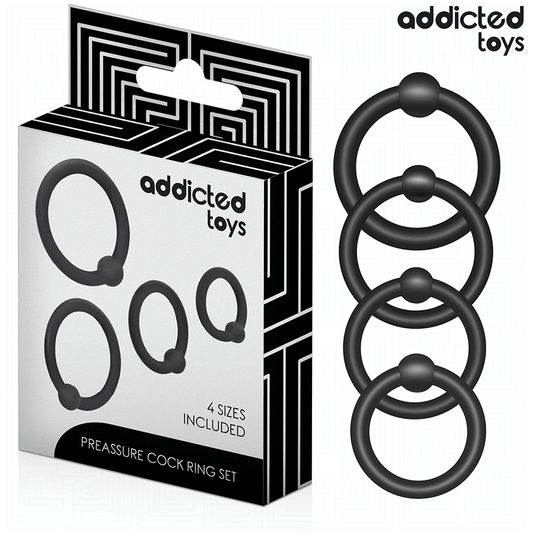 ADDICTED TOYS - ENSEMBLE D'ANNEAUX DE PRESSION EN SILICONE