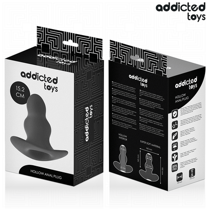 ADDICTED TOYS - BUTT PLUG ANAL CREUX EN SILICONE TAILLE XXL 15,2 CM