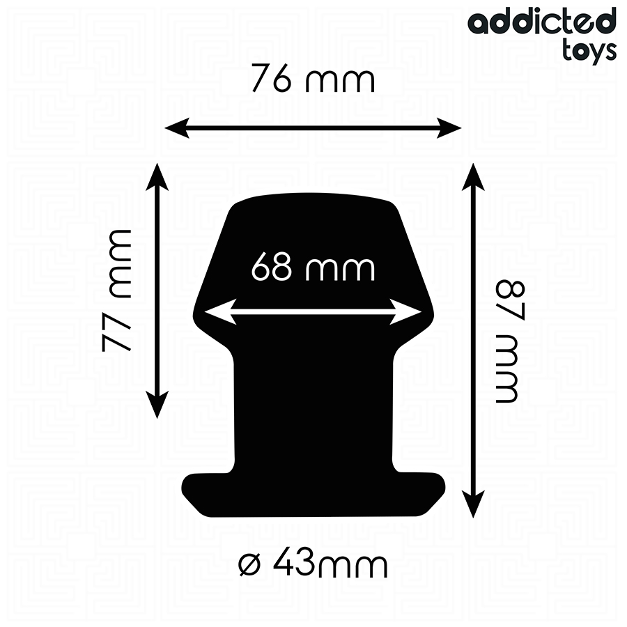 ADDICTED TOYS - PLUG ANAL CREUX EXTRÊME SILICONE TAILLE M 8,7 CM