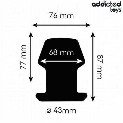 ADDICTED TOYS - PLUG ANAL CREUX EXTRÊME SILICONE TAILLE M 8,7 CM