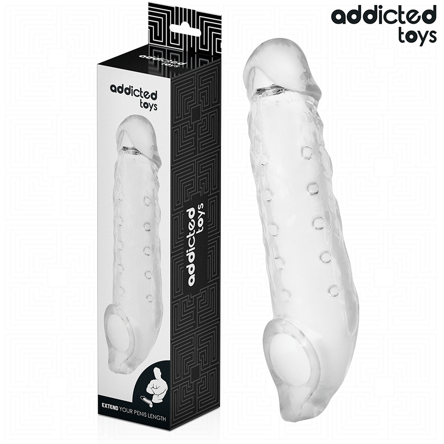 ADDICTED TOYS - EXTENSION PÉNIS TRANSPARENTE TAILLE S 23 CM