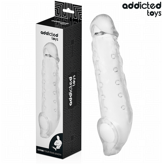 ADDICTED TOYS - TRANSPARENT PENIS EXTENSON SIZE S 23 CM
