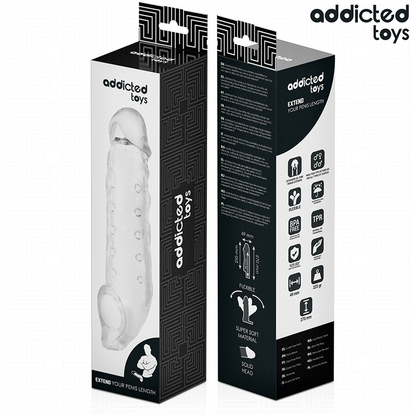 ADDICTED TOYS - EXTENSION PÉNIS TRANSPARENTE TAILLE S 23 CM