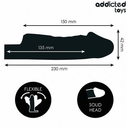 ADDICTED TOYS - TRANSPARENT PENIS EXTENSON SIZE S 23 CM