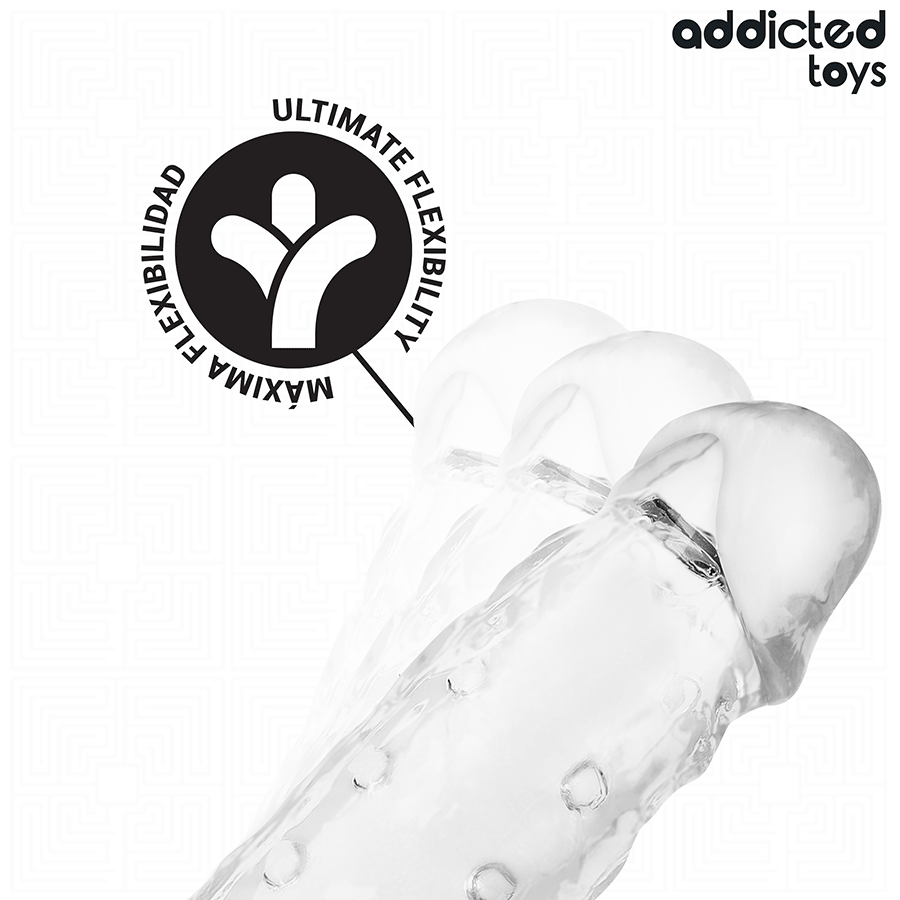 ADDICTED TOYS - EXTENSION PÉNIS TRANSPARENTE TAILLE S 23 CM