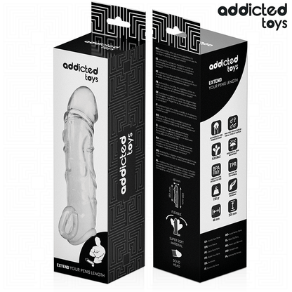 ADDICTED TOYS - EXTENSION PÉNIS TRANSPARENTE 27 CM